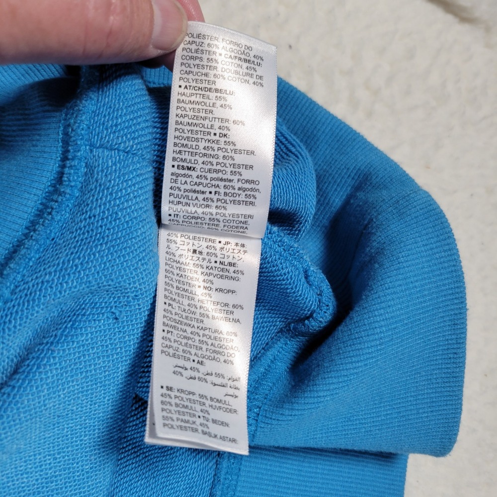 Amazon Essentials Zip Hoodie Mens 6XLT Blue French Terry Big Tall Long Sleeve - Picture 7 of 16